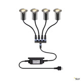 SLV 1008841 TRAIL-LITE® 60, 4er Set, Bodeneinbauleuchten, 3000K, IP67, rund, edelstahl / aluminium