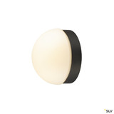 SLV 1008944 CYFT DOME, Wand- und Deckenaufbauleuchte, 2700/3000/4000 K, 6,5 W, PHASE, schwarz / milchig