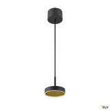 SLV 1009014 GRIP! FLAT, Pendelleuchte, PHASE, 2700/3000 K, schwarz / gold