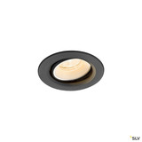 SLV 1009326 NUMINOS® MOVE XS, Deckeneinbauleuchte, 2700 K, 20°, IP20, rund, schwarz / weiß