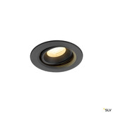 SLV 1009346 NUMINOS® MOVE XS, Deckeneinbauleuchte, 3000 K, 40°, IP20, rund, schwarz