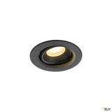 SLV 1009367 NUMINOS® MOVE XS, Deckeneinbauleuchte, 4000 K, 55°, IP20, rund, schwarz