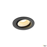 SLV 1009368 NUMINOS® MOVE XS, Deckeneinbauleuchte, 4000 K, 55°, IP20, rund, schwarz / weiß