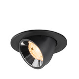 SLV 1009381 NUMINOS GIMBLE S, Deckeneinbauleuchte schwarz/chrom 2700K 20°