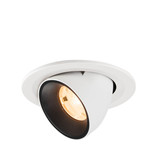 SLV 1009388 NUMINOS GIMBLE S, Deckeneinbauleuchte weiß/schwarz 2700K 20°