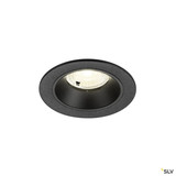 SLV 1009472 NUMINOS® S, Deckeneinbauleuchte, 4000 K, 40°, IP20, rund, schwarz