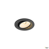 SLV 1009488 NUMINOS® MOVE S, Deckeneinbauleuchte, 2700 K, 20°, IP20, rund, schwarz / weiß