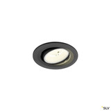 SLV 1009530 NUMINOS® MOVE S, Deckeneinbauleuchte, 4000 K, 55°, IP20, rund, schwarz / weiß