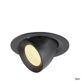 SLV 1009565 NUMINOS® GIMBLE M, Deckeneinbauleuchte,, 3000 K, 55°, schwarz