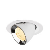 SLV 1009573 NUMINOS GIMBLE M, Deckeneinbauleuchte weiß/chrom 3000K 40°