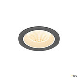 SLV 1009599 NUMINOS® M, Deckeneinbauleuchte, 2700 K, 40°, IP20, rund, schwarz / weiß