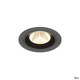 SLV 1009613 NUMINOS® M, Deckeneinbauleuchte, 3000 K, 20°, IP20, rund, schwarz