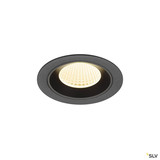 SLV 1009616 NUMINOS® M, Deckeneinbauleuchte, 3000 K, 40°, IP20, rund, schwarz