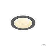 SLV 1009617 NUMINOS® M, Deckeneinbauleuchte, 3000 K, 40°, IP20, rund, schwarz / weiß