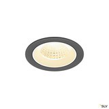 SLV 1009620 NUMINOS® M, Deckeneinbauleuchte, 3000 K, 55°, IP20, rund, schwarz / weiß