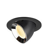 SLV 1009729 NUMINOS GIMBLE L, Deckeneinbauleuchte schwarz/chrom 3000K 55°