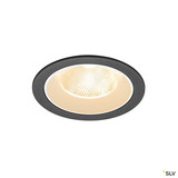 SLV 1009758 NUMINOS® L, Deckeneinbauleuchte, 2700 K, 20°, IP20, rund, schwarz / weiß