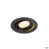 SLV 1009831 NUMINOS® MOVE L, Deckeneinbauleuchte, 3000 K, 40°, IP20, rund, schwarz