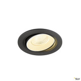 SLV 1009835 NUMINOS® MOVE L, Deckeneinbauleuchte, 3000 K, 55°, IP20, rund, schwarz / weiß