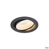 SLV 1009979 NUMINOS® MOVE XL, Deckeneinbauleuchte, 2700 K, 55°, IP20, rund, schwarz / weiß