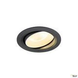 SLV 1009991 NUMINOS® MOVE XL, Deckeneinbauleuchte, 3000 K, 20°, IP20, rund, schwarz / weiß