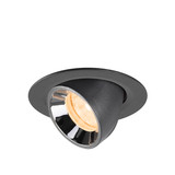 SLV 1010028 NUMINOS GIMBLE XS, Deckeneinbauleuchte schwarz/chrom 2700K 20°