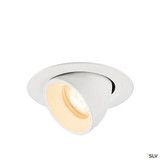 SLV 1010042 NUMINOS® GIMBLE XS, Deckeneinbauleuchte, 2700 K, 55°, IP20, rund, weiß