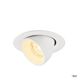 SLV 1010054 NUMINOS® GIMBLE XS, Deckeneinbauleuchte, 3000 K, 20°, IP20, rund, weiß