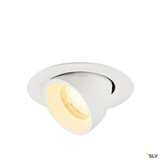 SLV 1010057 NUMINOS® GIMBLE XS, Deckeneinbauleuchte, 3000 K, 40°, IP20, rund, weiß