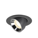 SLV 1010070 NUMINOS GIMBLE XS, Deckeneinbauleuchte schwarz/chrom 4000K 55°