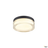 SLV 1010210 CYFT XL, Wand- und Deckenaufbauleuchte, 2700/3000/4000 K, 15 W, PHASE, 125°, IP65 schwarz / klar