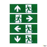 SLV 1010499 P-LIGHT, 4er Set,Piktogrammfolie, B: 10 H: 30 cm, grün