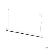 SLV 1010515 GLENOS® PRO, Pendelleuchte, 1,5m, DALI, UGR16, Pendellänge 210 cm, 4000K, 75°, weiß / schwarz