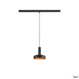 SLV 1010804 LALU® SET, 48V Pendelleuchte, LED Base, PLATE 15, DALI, Pendellänge 200 cm, 2700/3000K, 40°, schwarz
