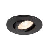 SLV 1011211 UNIVERSAL DOWNLIGHT MOVE, Einbauleuchte mit Abdeckung, Phase, 2700/3000/4000/6500K, IP20, schwenkbar, schwarz