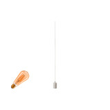 SLV 1012026 FITU Lamp Set, PD, 1-Phasen Pendelleuchte, E27, 2500K, Phase, 320°, weiß