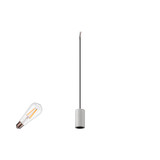 SLV 1012031 FITU Lamp Set, PD, Stone, 1-Phasen Pendelleuchte, E27, 2700K, Phase, 320°, grau