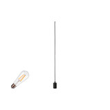 SLV 1012032 FITU Lamp Set, PD, 1-Phasen Pendelleuchte, E27, 2700K, Phase, 320°, schwarz