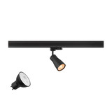 SLV 1012081 PURI 2.0 Lamp Set, Dome, 3-Phasen Spot, inkl. PAR16 GU10, 3000K, GU10, 6W, Phase, 38°, schwarz