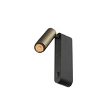SLV 1012180 GRIP! S, WL, Ein/Aus-Schalter, Wandaufbauleuchte, 2700K, 4.6W, 29°, bronze / schwarz