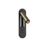 SLV 1012365 GRIP! S, WL, Wandeinbauleuchte, 2700K, 4.2W, Schalter, 29°, bronze / schwarz