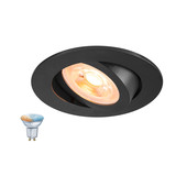 SLV 1012481 NEW TRIA 68 Smart Set, DL, rund, GU10, PAR16, ZIGBEE, TW, Deckeneinbauleuchte, schwarz