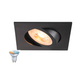 SLV 1012484 NEW TRIA 68 Smart Set, DL, eckig, GU10, PAR16, ZIGBEE, TW, Deckeneinbauleuchte, schwarz