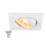 SLV 1012485 NEW TRIA 68 Smart Set, DL, eckig, GU10, PAR16, ZIGBEE, TW, Deckeneinbauleuchte, weiß