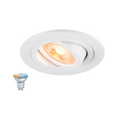 SLV 1012488 NEW TRIA 75 Smart Set, DL, rund, GU10, PAR16, ZIGBEE, TW, Deckeneinbauleuchte, weiß