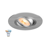 SLV 1012495 NEW TRIA 75 XL Smart Set, DL, rund, GU10, PAR16, ZIGBEE, TW, Deckeneinbauleuchte, aluminium