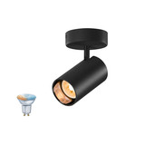 SLV 1012504 ASTO TUBE Smart Set, CW, Single, GU10, PAR16, ZIGBEE, TW, Wand- und Deckenaufbauleuchte, schwarz