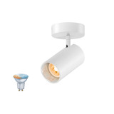 SLV 1012505 ASTO TUBE Smart Set, CW, Single, GU10, PAR16, ZIGBEE, TW, Wand- und Deckenaufbauleuchte, weiß