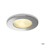 SLV 111022 DOLIX OUT, Outdoor Einbauleuchte, QPAR51, IP44, rund, chrom, max. 35W, inkl. Clipfedern