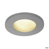 SLV 111024 DOLIX OUT, Outdoor Einbauleuchte, QPAR51, IP44, rund, silbergrau, max. 35W, inkl. Clipfedern